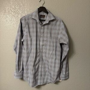 Men’s Tasso Elba Plaid Dress Shirt